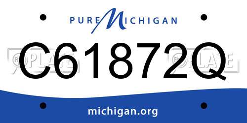C61872Q Michigan License Plate