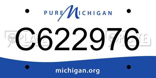 C622976 Michigan License Plate