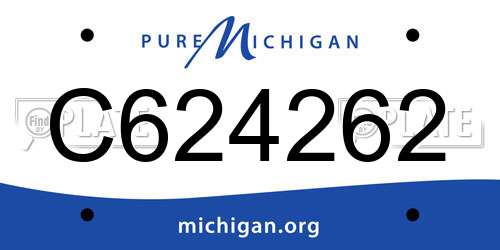 C624262 Michigan License Plate