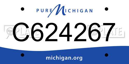 C624267 Michigan License Plate