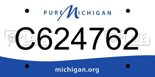 C624762 Michigan License Plate