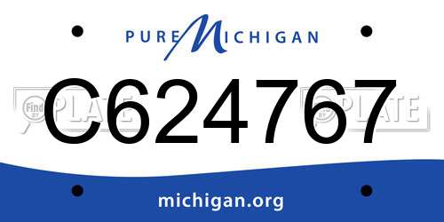 C624767 Michigan License Plate