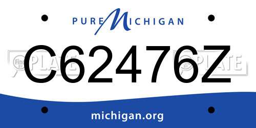 C62476Z Michigan License Plate