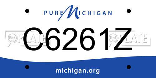 C6261Z Michigan License Plate