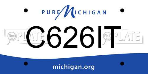 C626IT Michigan License Plate