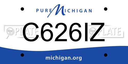 C626IZ Michigan License Plate