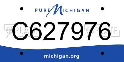C627976 Michigan License Plate