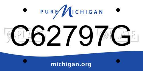 C62797G Michigan License Plate
