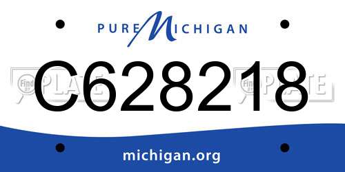 C628218 Michigan License Plate