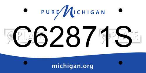 C62871S Michigan License Plate