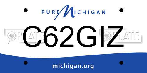 C62GIZ Michigan License Plate