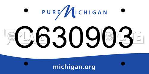 C630903 Michigan License Plate