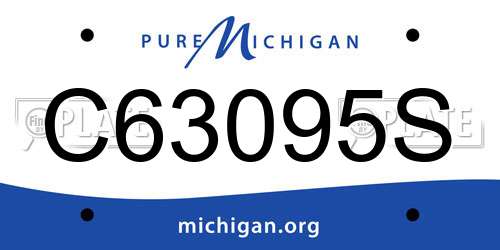 C63095S Michigan License Plate