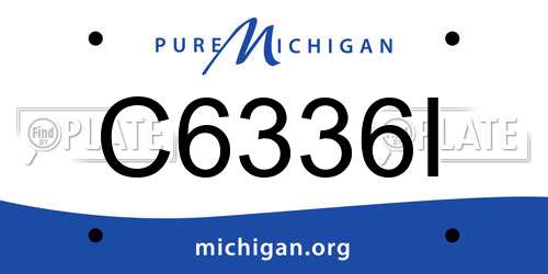C6336I Michigan License Plate