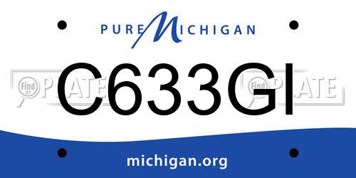 C633GI Michigan License Plate