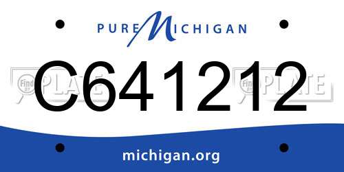 C641212 Michigan License Plate