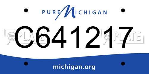 C641217 Michigan License Plate