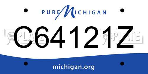 C64121Z Michigan License Plate