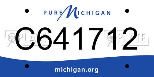 C641712 Michigan License Plate