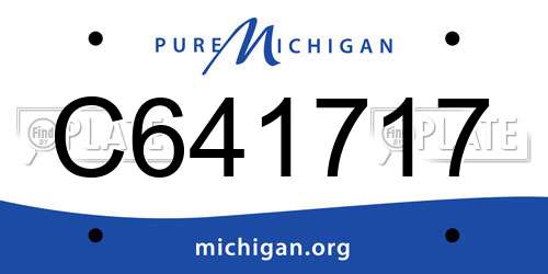 C641717 Michigan License Plate