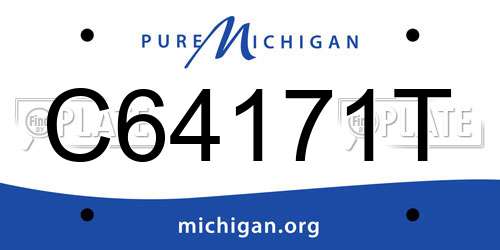 C64171T Michigan License Plate