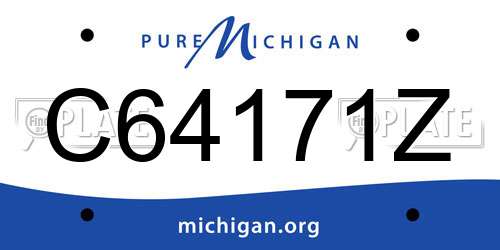 C64171Z Michigan License Plate
