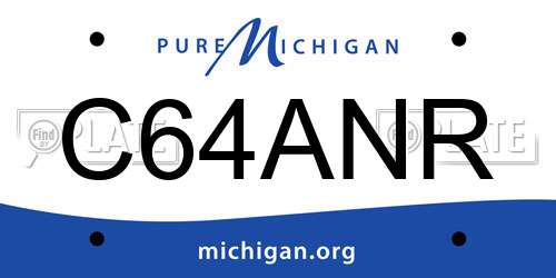 C64ANR Michigan License Plate