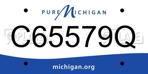C65579Q Michigan License Plate