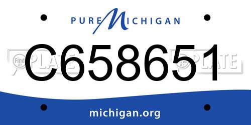 C658651 Michigan License Plate