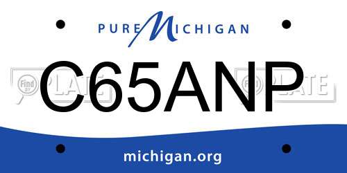 C65ANP Michigan License Plate