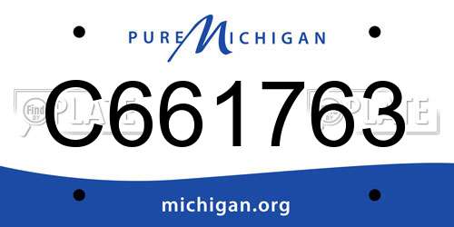 C661763 Michigan License Plate