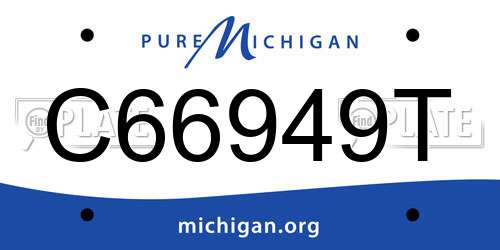 C66949T Michigan License Plate