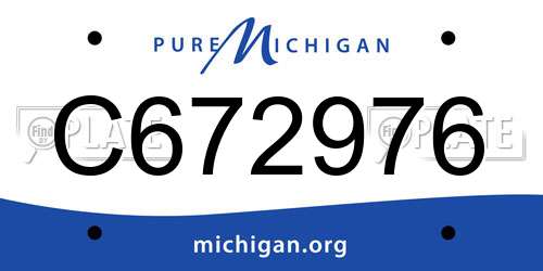 C672976 Michigan License Plate