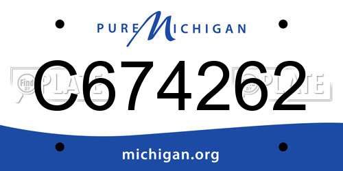 C674262 Michigan License Plate