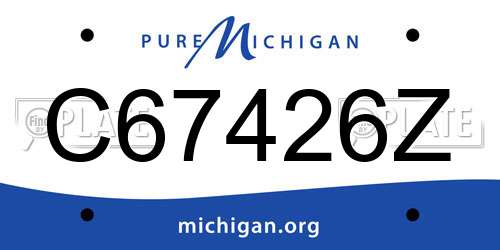 C67426Z Michigan License Plate
