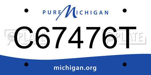 C67476T Michigan License Plate