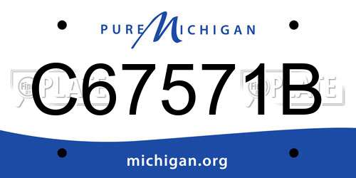 C67571B Michigan License Plate