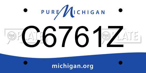 C6761Z Michigan License Plate