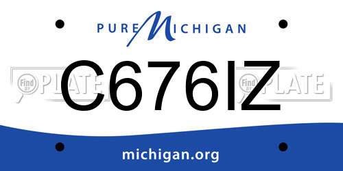 C676IZ Michigan License Plate