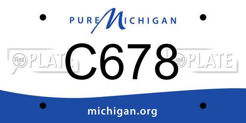 C678 Michigan License Plate