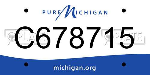 C678715 Michigan License Plate