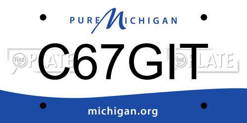 C67GIT Michigan License Plate