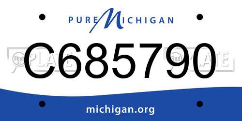 C685790 Michigan License Plate