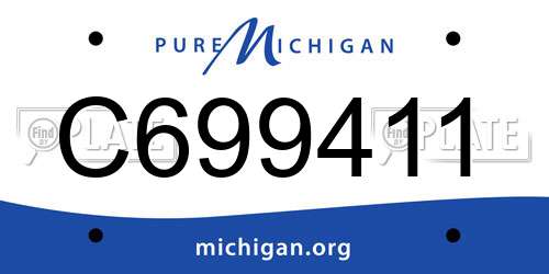 C699411 Michigan License Plate