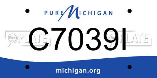 C7039I Michigan License Plate