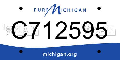 C712595 Michigan License Plate