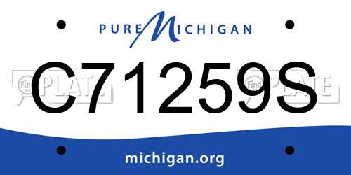 C71259S Michigan License Plate