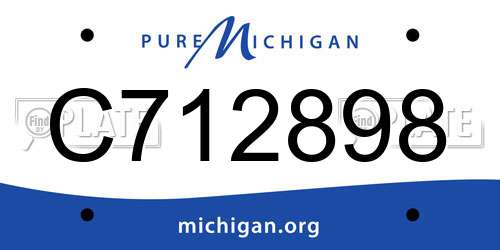 C712898 Michigan License Plate