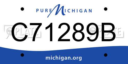 C71289B Michigan License Plate