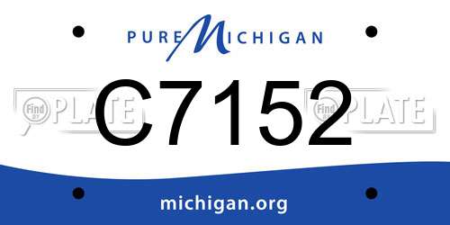 C7152 Michigan License Plate